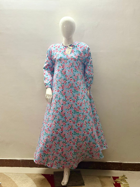 Printed Mtawaza Abaya  Double side pocket